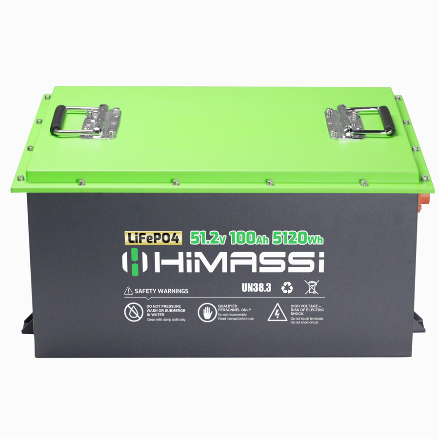 HiMASSi 51.2V 100Ah LiFePO4 Battery : H100-48V