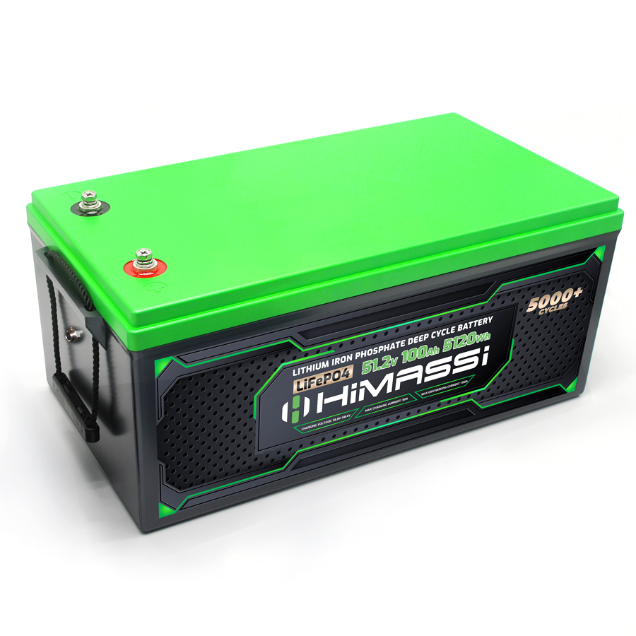 HiMASSi 51.2V 100Ah LiFePO4 Battery : H100-51.2V