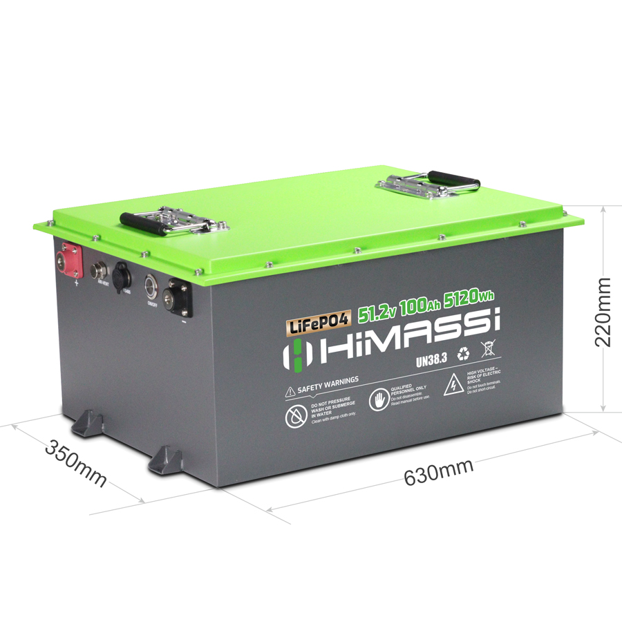 HiMASSi 51.2V 100Ah LiFePO4 Battery : H100-48V - Image 2