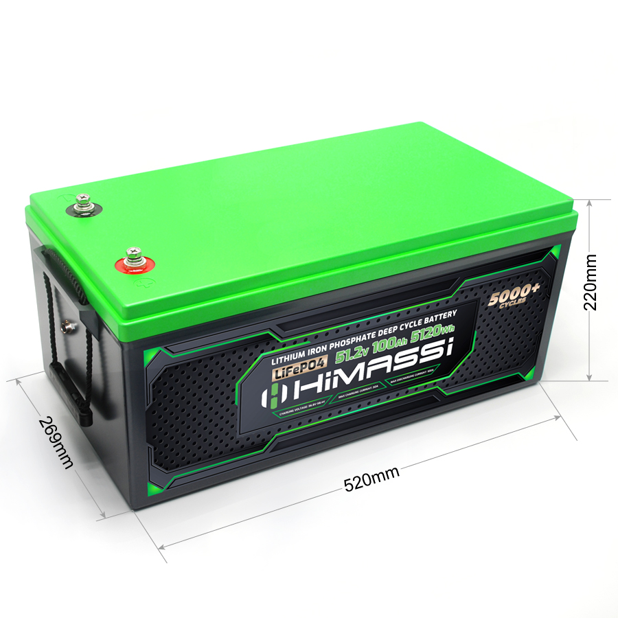 HiMASSi 51.2V 100Ah LiFePO4 Battery : H100-51.2V - Image 2