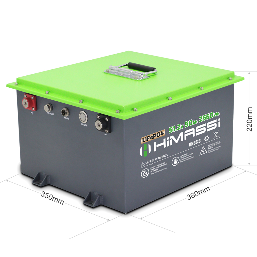 HiMASSi 51.2V 50Ah LiFePO4 Battery : H50-48V - Image 2
